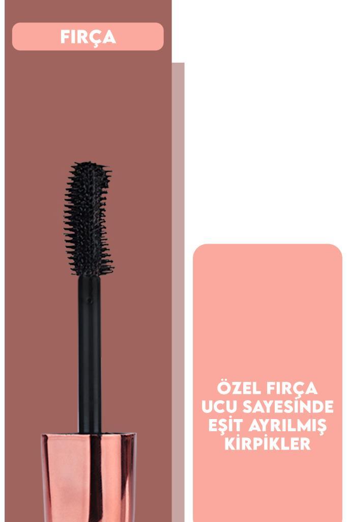 Oval Bronz Ambalajlı Suya Dayanıklı Kalın Maskara