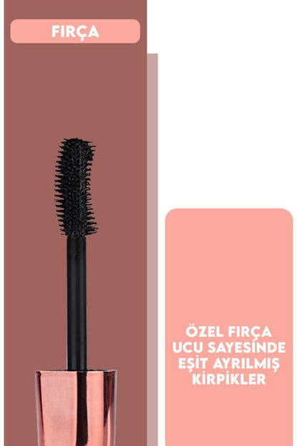 Oval Bronz Ambalajlı Suya Dayanıklı Kalın Maskara