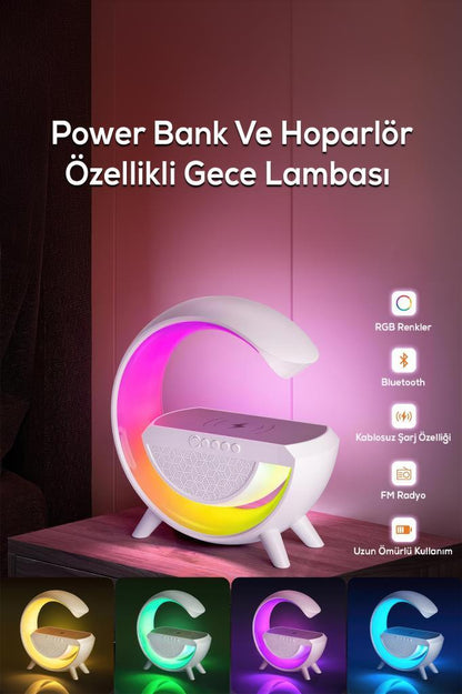 Powerbank Ve Hoparlör Özellikli Gece Lambası