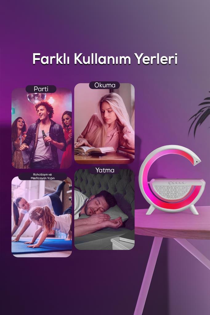 Powerbank Ve Hoparlör Özellikli Gece Lambası