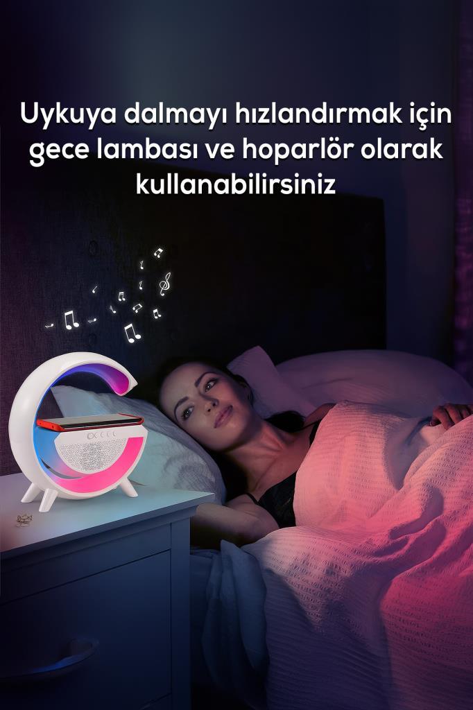 Powerbank Ve Hoparlör Özellikli Gece Lambası