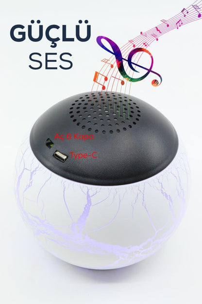 Projeksiyonlu Bluetooth Hoparlör | Uyku Yardımcısı ve Dekoratif Gece Lambası