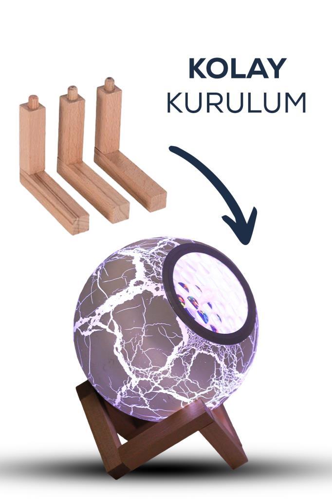 Projeksiyonlu Bluetooth Hoparlör | Uyku Yardımcısı ve Dekoratif Gece Lambası
