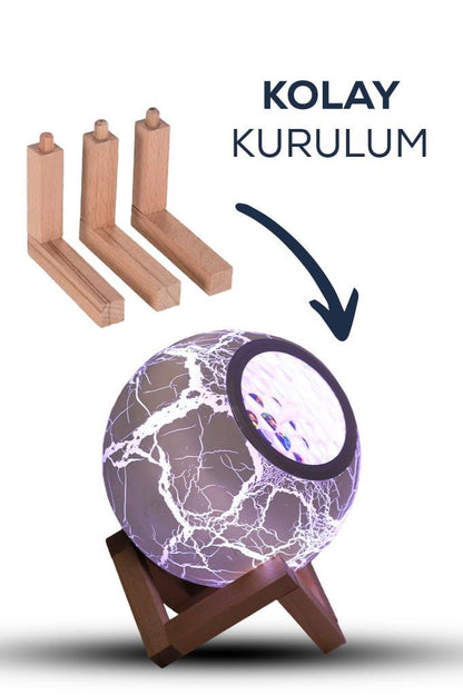 Projeksiyonlu Bluetooth Hoparlör | Uyku Yardımcısı ve Dekoratif Gece Lambası