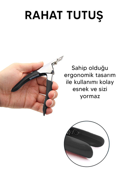 Protez Takma Tırnak Kesme Makası Siyah Renk 14 cm