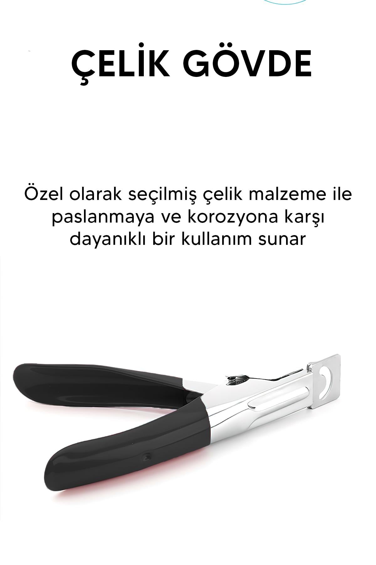 Protez Takma Tırnak Kesme Makası Siyah Renk 14 cm