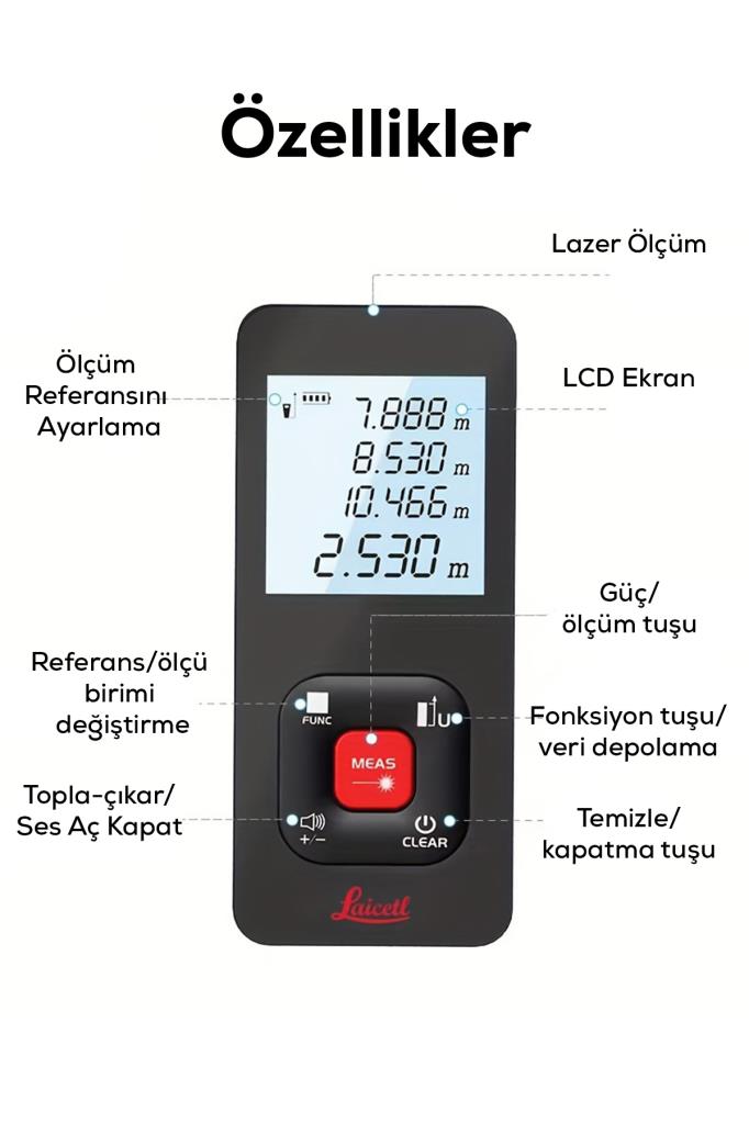 Şarjlı Lazer Ölçüm Cihazı
