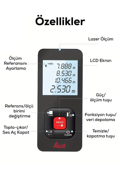 Şarjlı Lazer Ölçüm Cihazı