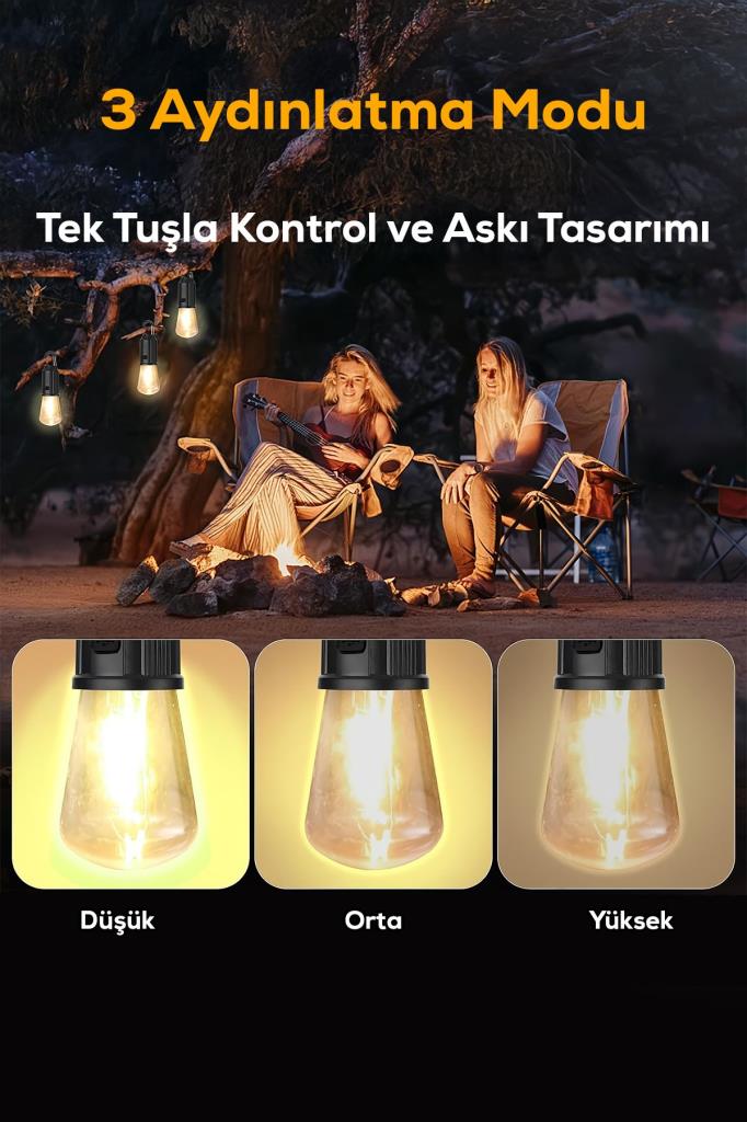 Şarjlı Taşınabilir Oval Şekilli Ampul 1 ADET