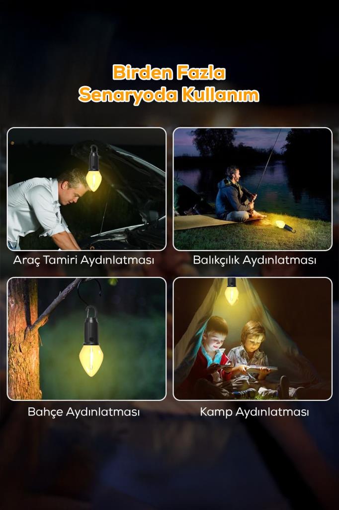 Şarjlı Taşınabilir Sivri Uçlu Ampul