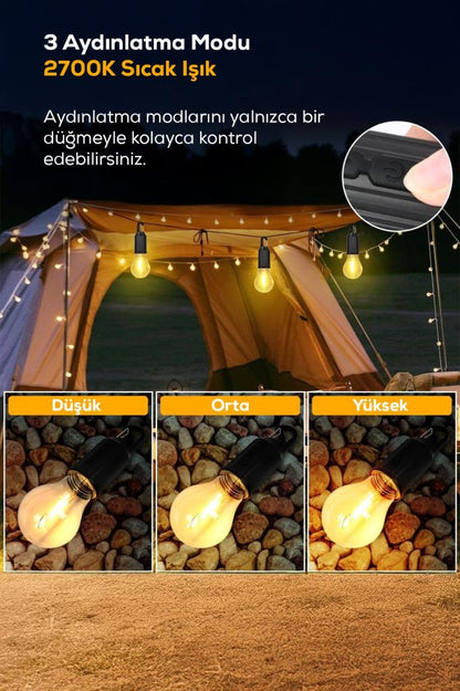 Şarjlı Taşınabilir Yuvarlak Şekilli Ampul