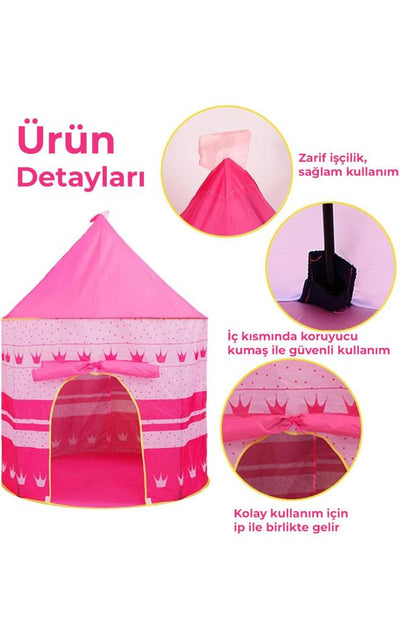 Şato Şekilli Katlanabilir Çocuk Oyun Çadırı
