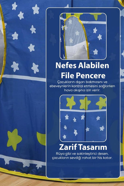 Şato Şekilli Katlanabilir Çocuk Oyun Çadırı