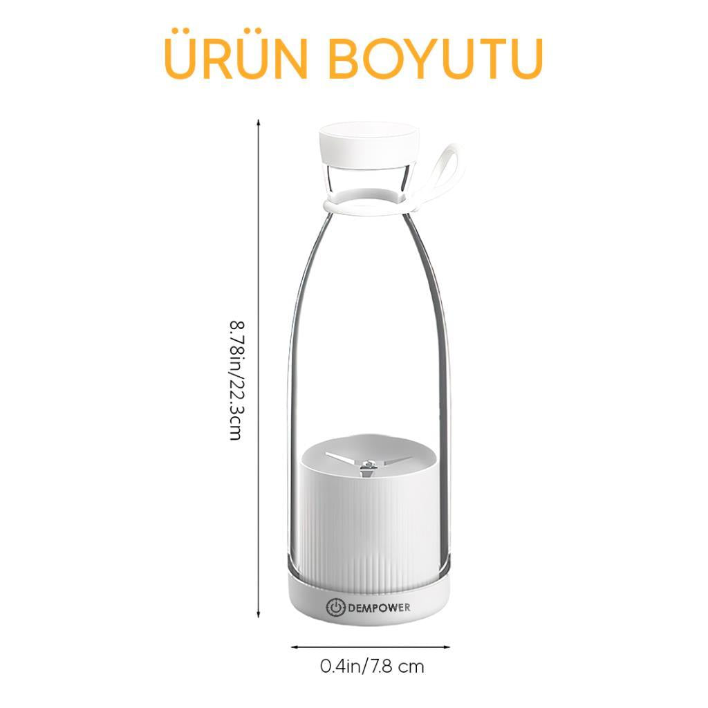 Şık Tasarımlı Şişe Shaker 420ml Beyaz