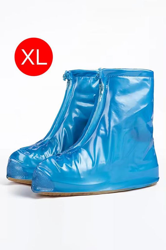 Silikon Yağmur Koruyucu Ayakkabı Kılıfı Kaymaz Su Kir Geçirmez Mavi XL