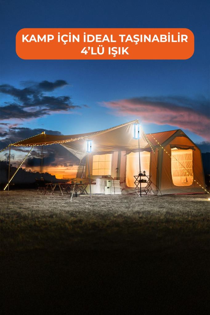Solar Enerjili Asılabilir LED Kamp Lambası