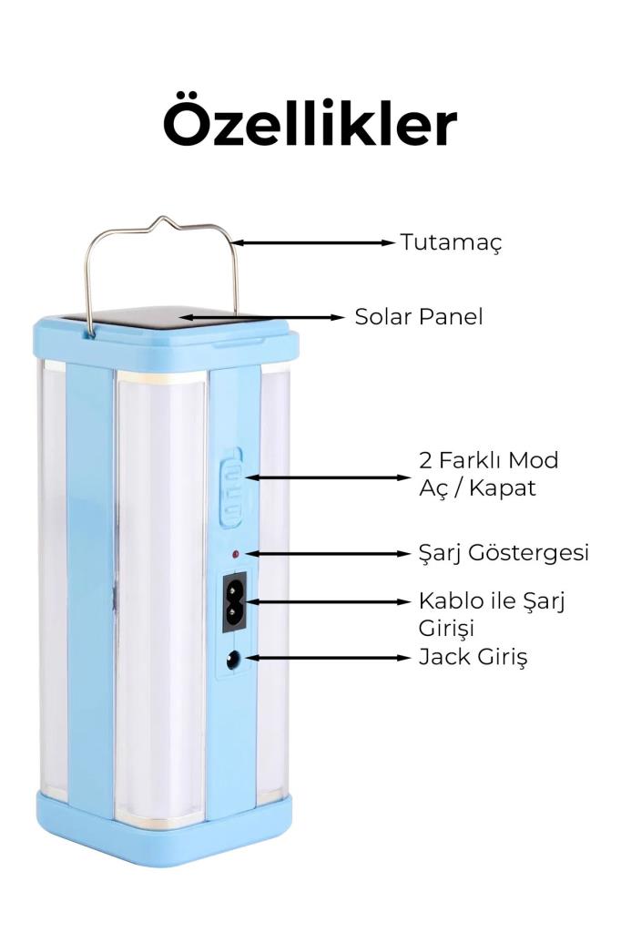 Solar Enerjili Asılabilir LED Kamp Lambası
