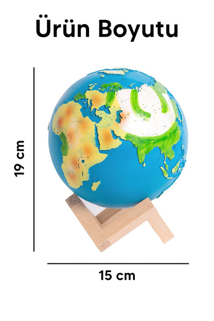 Standlı Dünya Gece Lambası