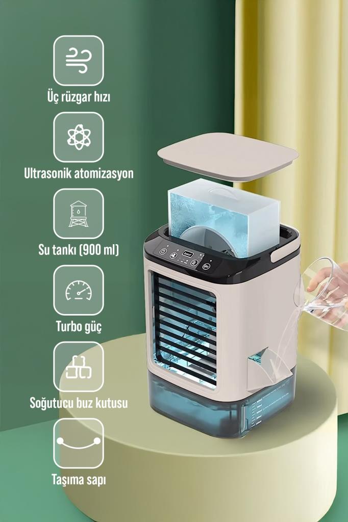 Su Ve Buz Hazneli Mini Soğutucu Klima