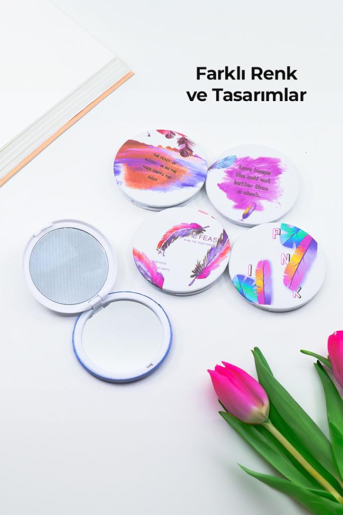 Taşınabilir Mini Cep Makyaj Aynası D