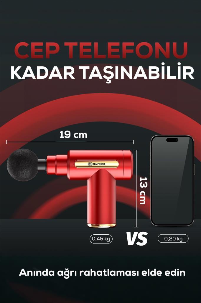 Titreşimli Masaj Tabancası 4 Başlıklı Mavi