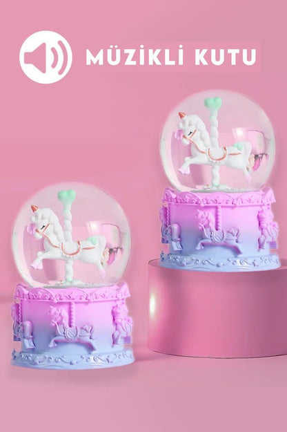 Unicorn Tasarımlı Işıklı Kar Küresi