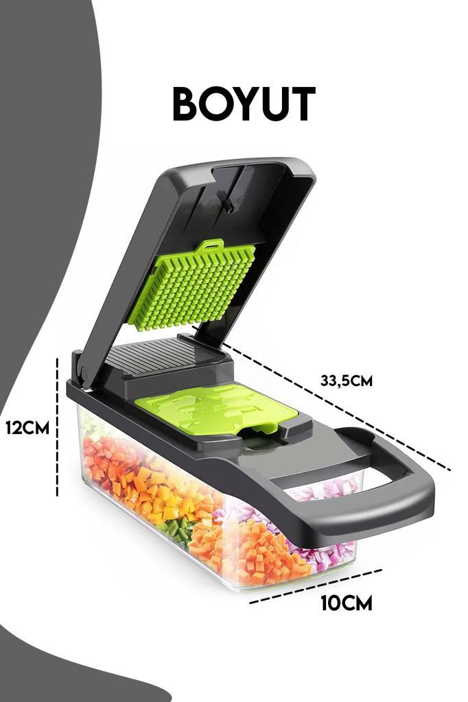 Üstten Basmalı Meyve Sebze Doğrayıcı ve Dilimleyici