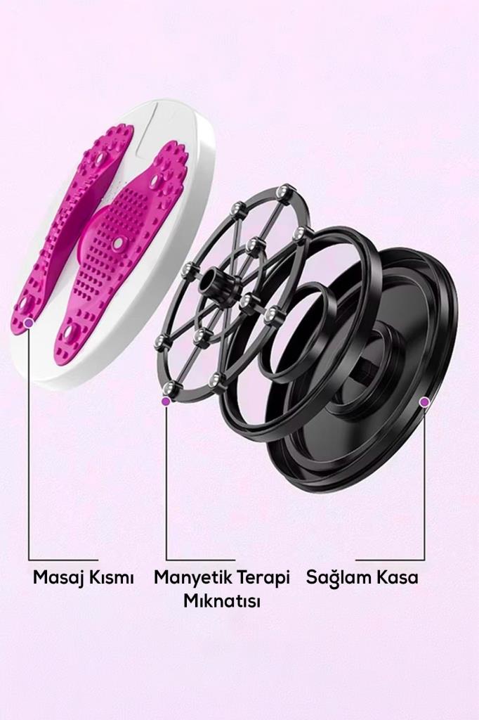 Vücut Şekillendirici Bel, Kalça ve Karın İçin Denge ve Fitness Aleti Mor