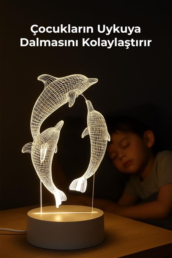 Yunus Şekilli Dekoratif Masa Lambası