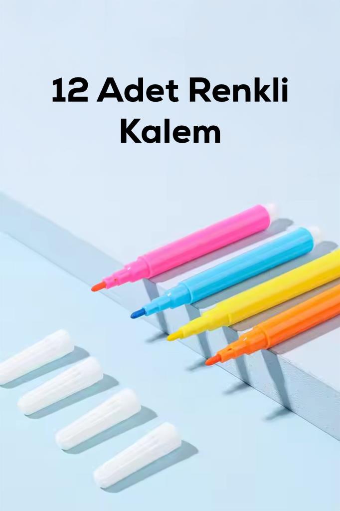 Zürafa Projeksiyonlu Müzikli Boyama Masası Sarı Renk*26x18